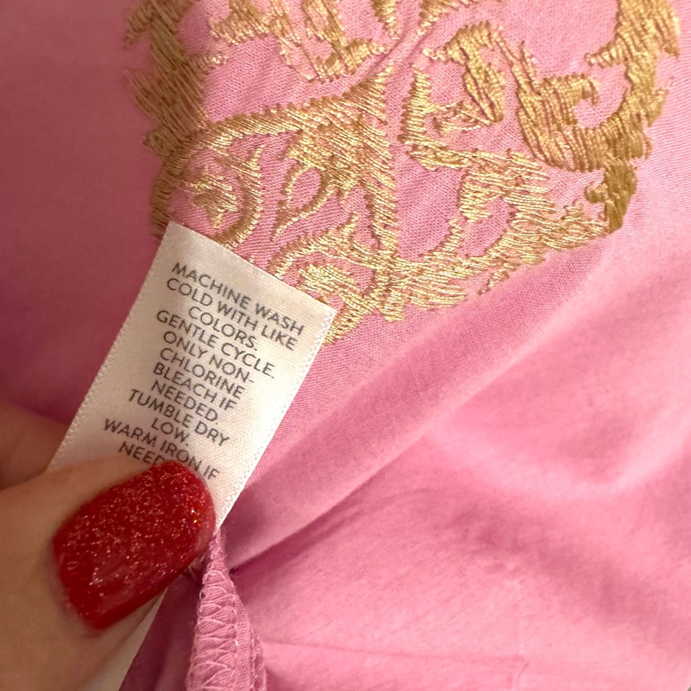 ❤️J. Jill Button-Up w/Embroidery Cotton Shirt LARGE #CL - Picture 9 of 11